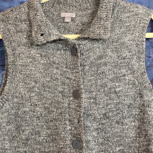 J Jill Alpaca Wool Blend Collared Sweater Vest - Picture 5 of 9
